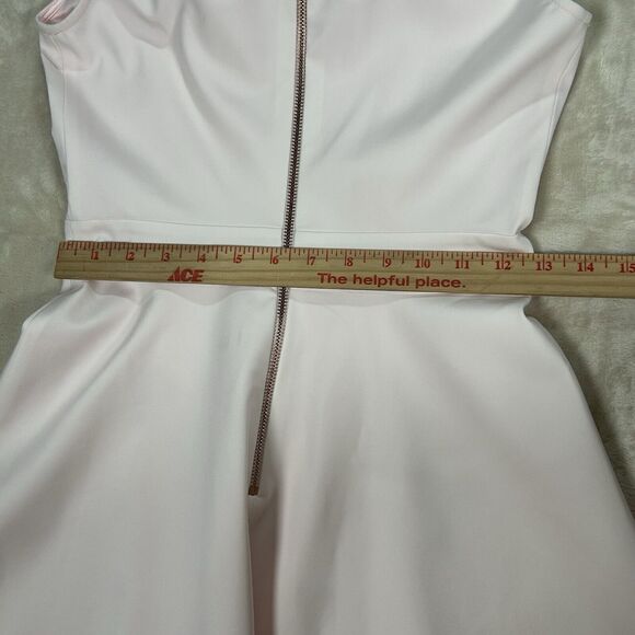 Ted Baker Eleese Mesh Detail Skater Light Pink Dress Women's Size 1 US 4 - Picture 8 of 8